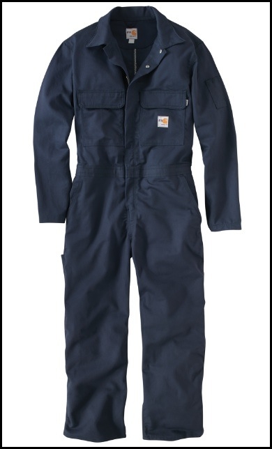 Carhartt Men's Flame Resistant Traditional Twill Coverall,Gray,36 Short