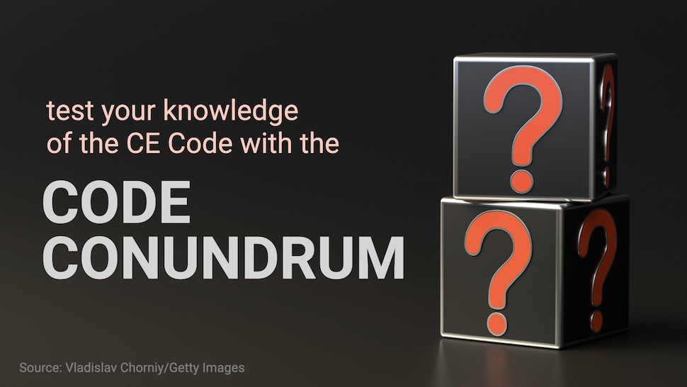 "Testa la tua conoscenza del CE Code-Parte I con Code Conundrum Aprile 2025"